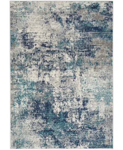 Nourison Home Passion Psn36 5'3"x7'3" Area Rug In Ivory,teal
