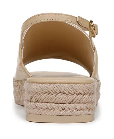 Franco Sarto Women's Rune Open Round Toe Slingback Espadrille Sandals In Buff Beige Leather