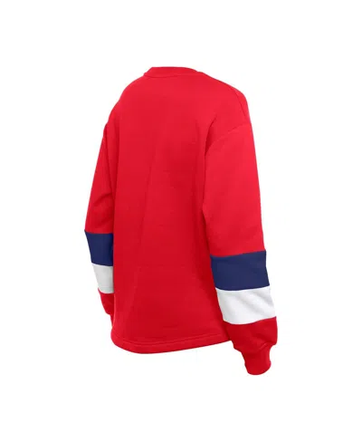 New Era Women'sâ Red Philadelphia Phillies Gameday Crewneck Sweatshirt In Red