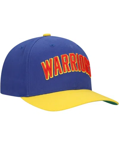 Mitchell & Ness Men's Royal/gold Golden State Warriors Team Up Classic Edition Adjustable Hat In Royal,gold