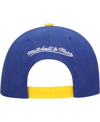 Mitchell & Ness Men's Royal/gold Golden State Warriors Team Up Classic Edition Adjustable Hat In Royal,gold