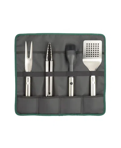 Joseph Joseph Grillout 4 Pc. Bbq Tool Set With Storage Case In Silver