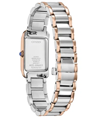 Citizen Bianca Womens Two Tone Stainless Steel Bracelet Watch Ew5624-54y In Two-tone