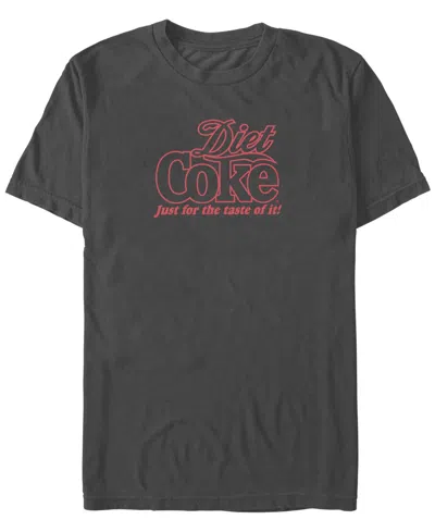 Coca-cola Men's Diet Coke Outline Short Sleeve T-shirt In Gray