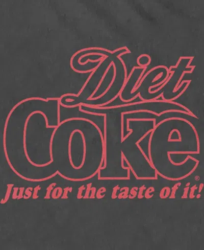 Coca-cola Men's Diet Coke Outline Short Sleeve T-shirt In Gray