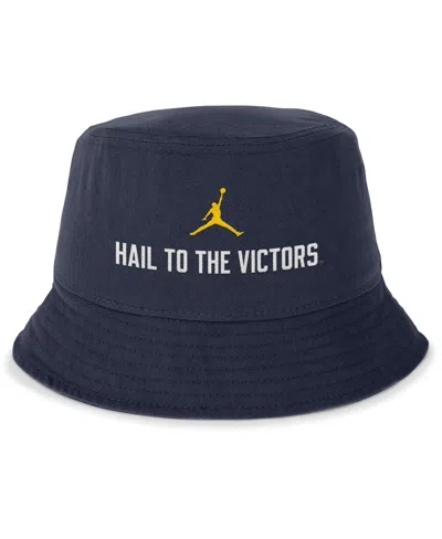 Jordan Men's Navy Michigan Wolverines Local Apex Bucket Hat In Navy