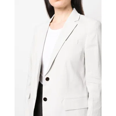 Theory Single-breasted Button Blazer In White