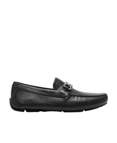 Ferragamo Gancini Leather Loafers In Multicolor