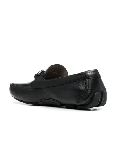 Ferragamo Gancini Leather Loafers In Multicolor