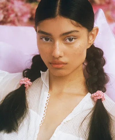 Slip 4-pc. Pure Silk Back-to-basics Skinny Scrunchies Set In Rose