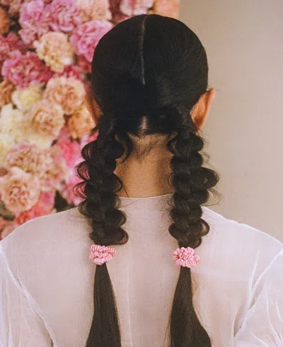 Slip 4-pc. Pure Silk Back-to-basics Skinny Scrunchies Set In Rose