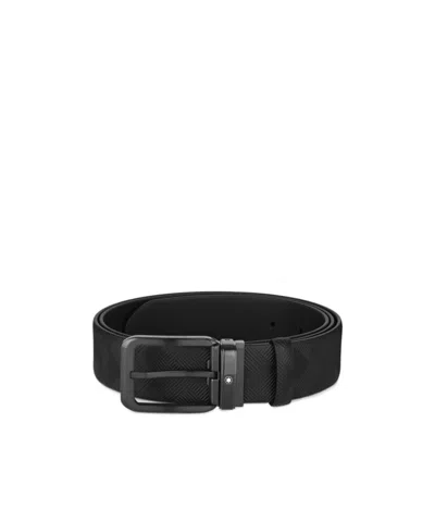 Montblanc Leather Reversible Belt In Black
