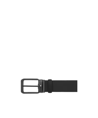 Montblanc Leather Reversible Belt In Black
