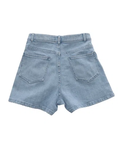 Balmain Belt Loop Shorts In Blue