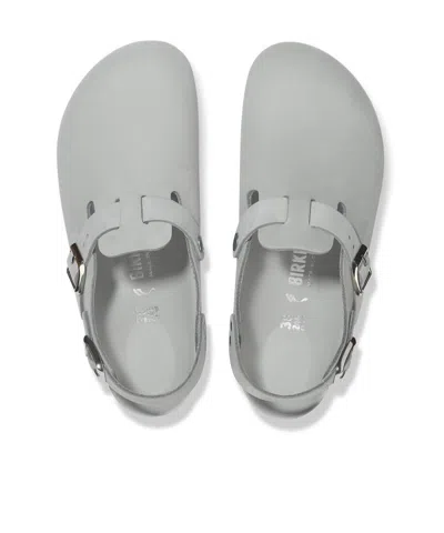 Birkenstock Tokio Suede Mules In Gray