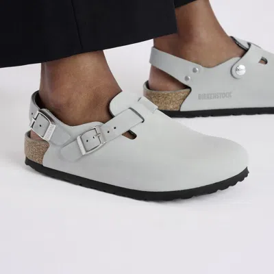 Birkenstock Tokio Suede Mules In Gray
