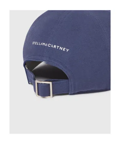 Stella Mccartney Slogan-print Cap In Blue