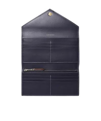 Tory Burch Stitching Contrast Envelope Style In Black