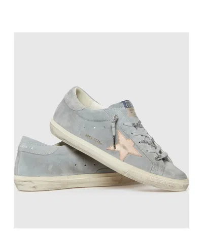 Golden Goose Super Star Suede Upper And Heel Leather Star In Gray