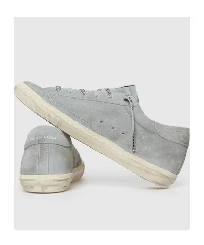 Golden Goose Super Star Suede Upper And Heel Leather Star In Gray