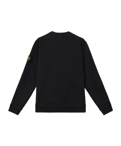 Stone Island Sweater With Logo In Blue