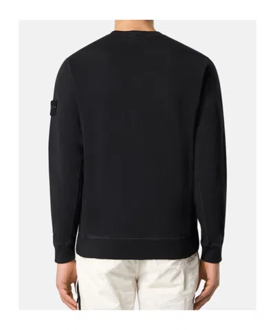 Stone Island Sweater With Logo In Blue