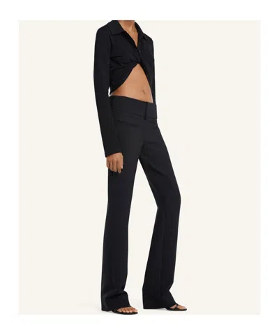 Courrèges Cropped Wool Polo In Black