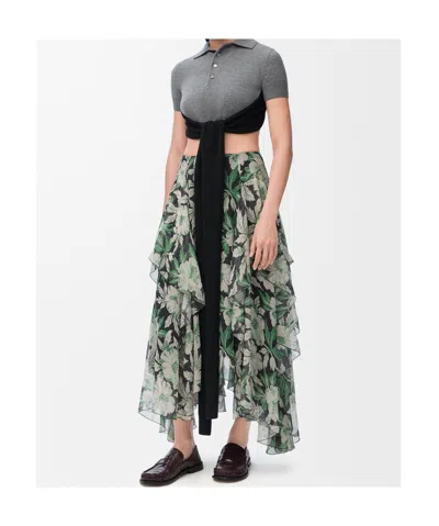 Loewe Top Corto Polo Tagliato In Black