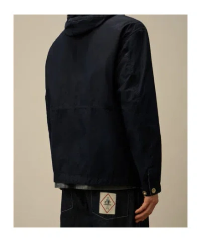 C.p. Company C.p.company Men Goggle 50 Yarns Jacket With Hood In Black