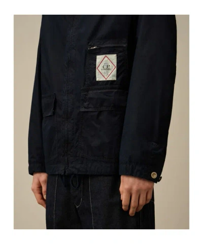 C.p. Company C.p.company Men Goggle 50 Yarns Jacket With Hood In Black