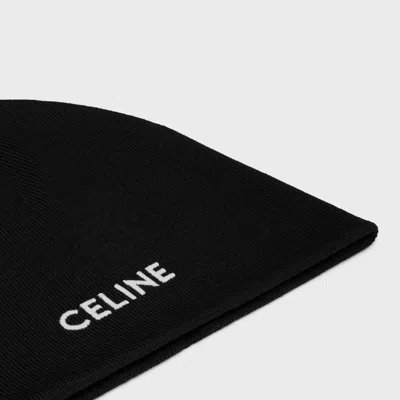 Celine Beanie In Wool In Black