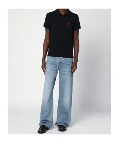 Ami Alexandre Mattiussi Ami Paris Ami De Coeur Black Oversize T Shirt