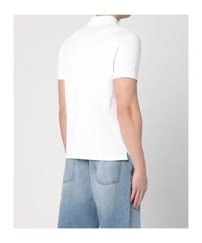 Ami Alexandre Mattiussi Organic Cotton Ami De Coeur Polo Shirt In White