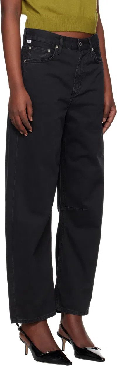 Citizen Of Humanity Citizens Of Humanity Brynn Drawstring High Waist Wide Leg Jeans In Brown