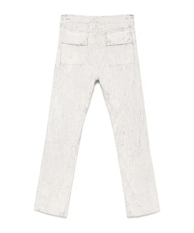Rick Owens Belt Loops Slacks In White