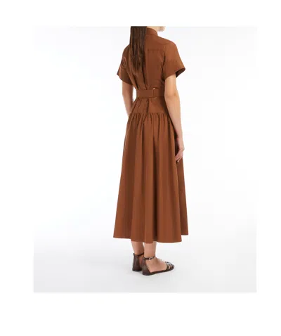 Max Mara Caramel-coloured Shirt Dress In Brown