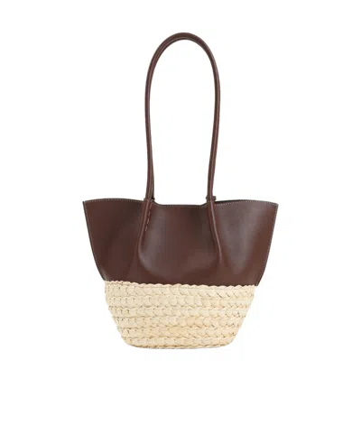 Tod's Braided Texture Small Shopping Tote In Nude