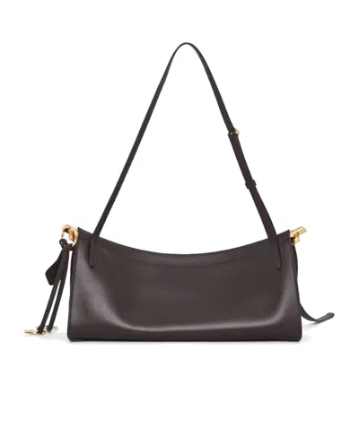 Alaïa Le Click Small Shoulder Bag In Glossy Leather In Black