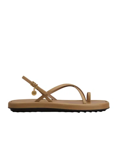 Tod's Sandals In Leather In Brown