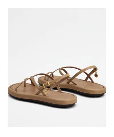 Tod's Sandals In Leather In Brown