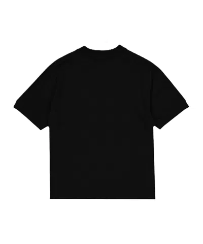 Ea7 Black Cotton T-shirt In Black