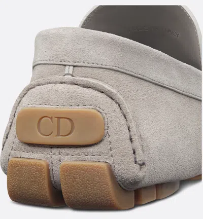 Dior Odeon Suede Driver In Nude