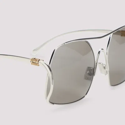 Miu Miu Silver Ombre Sunglasses In Gray