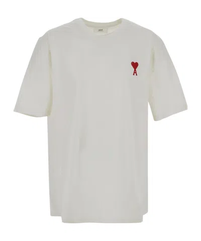Ami Alexandre Mattiussi Ami Paris Ami De Coeur White Oversize T Shirt