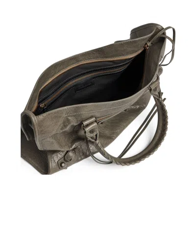 Balenciaga Women's City Medium Leather Handbag In Green