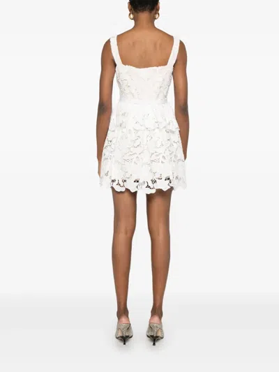 Self-portrait Self Portrait 'lace' Dress In White Polyamide Blend Women In White