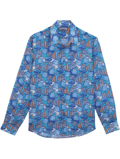 Vilebrequin Ramie Shirt In Blue