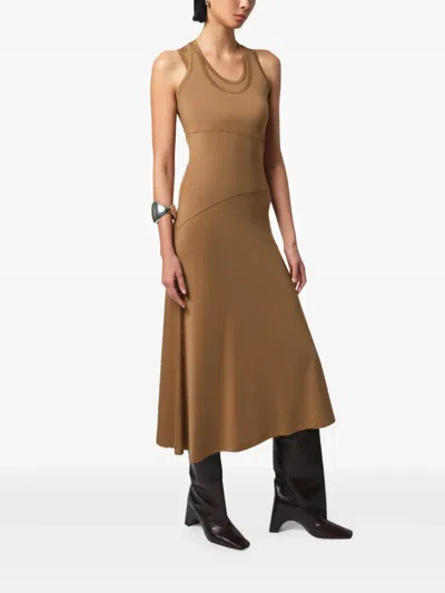 Apparis Lynn Tank Maxi Dress In Saddle Brown