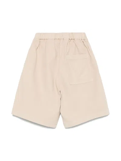 Il Gufo Canvas Bermuda Shorts In Neutrals