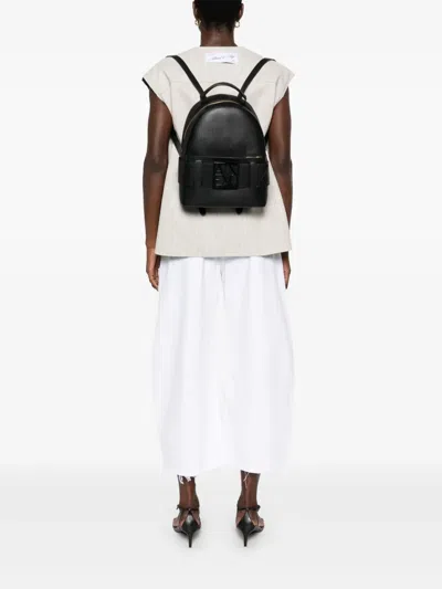 Armani Exchange Logo-plaque Backpack In Black
